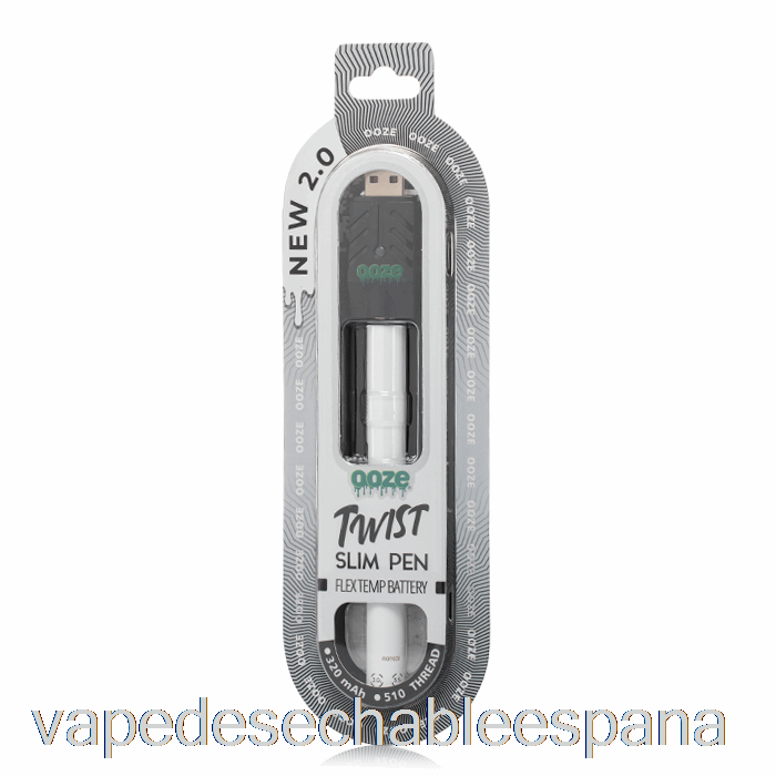 Vape Desechable España Ooze Slim Twist Pen 2.0 Flex Temp Batería Fantasma Blanco